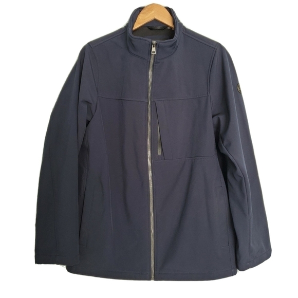 NEW Calvin Klein Blue Softshell Full Zip Jacket - Picture 3 of 6